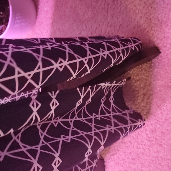 Blue Maxi Dress with White Designs - Picture 4 of 7